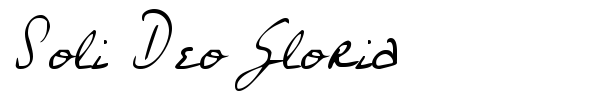 Soli Deo Gloria font preview